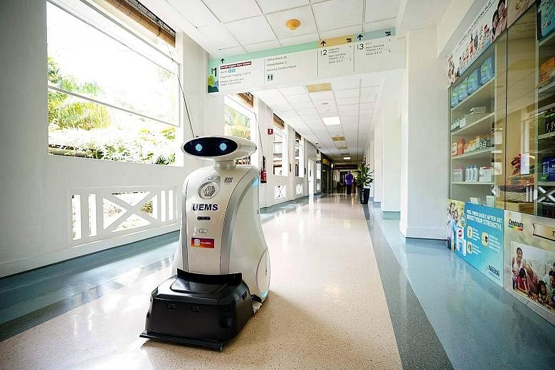 Ella the housekeeping robot is deployed at Alexandra Hospital to boost its cleaning regime.