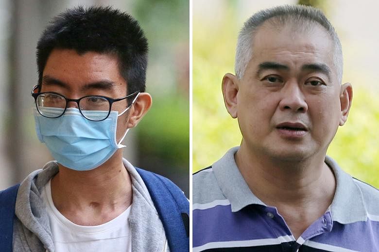Mr Ting Jun Heng (left) was in the centre-rear seat in the taxi driven by Mr Yap Kok Hua (above), in the accident which killed Ms Kathy Ong Kai Ting.