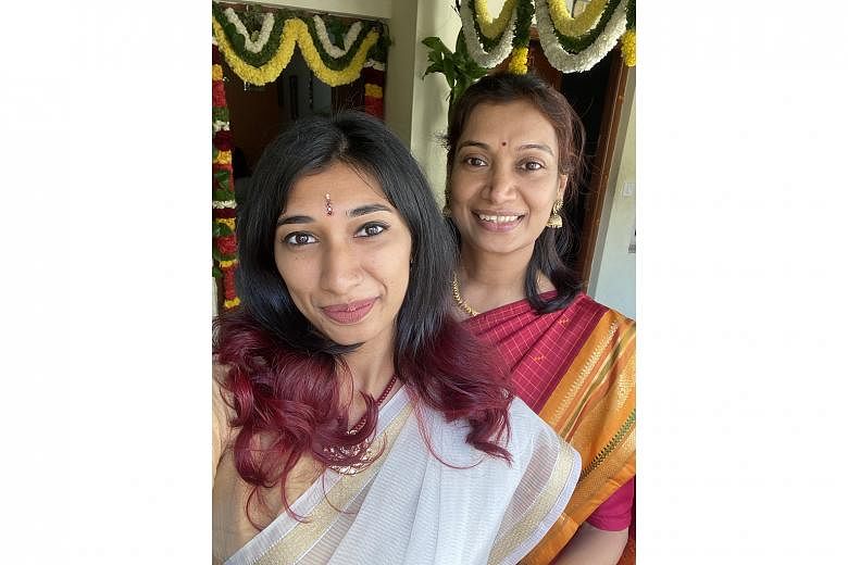 Ms Ranjani Rao with her daughter Aparna. 