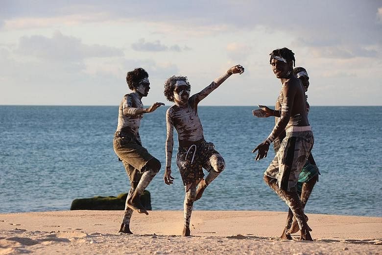 Yothu Yindi performing at Banubanu Beach in the Northern Territory. Their show was featured online last Saturday.