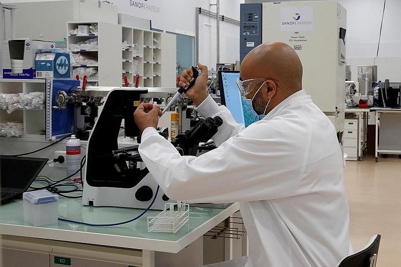 A researcher at Sanofi's vaccine unit in France last week. Sanofi expects its mRNA Covid-19 vaccine candidate to enter clinical trials by the end of the year and, if successful, gain regulatory approval in the second half of next year.