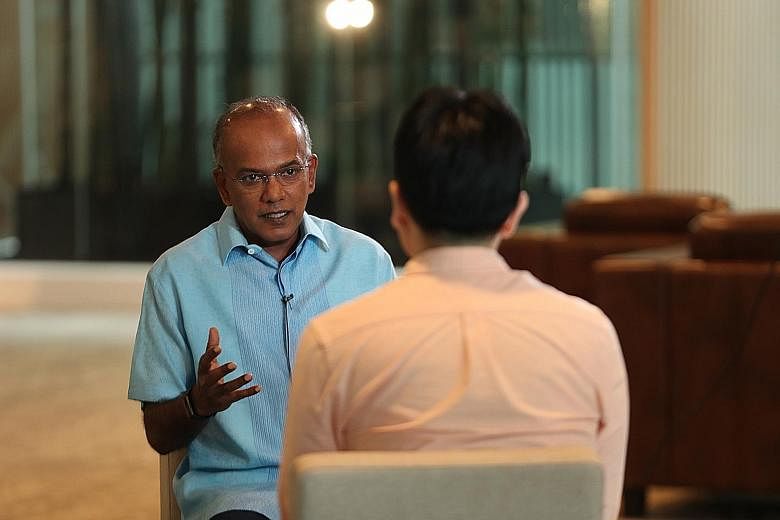 Law and Home Affairs Minister K. Shanmugam said at the interview yesterday that the task at hand is to tell people honestly what the issues facing Singapore are, and propose the best solutions. He said he has found, from speaking to residents, that t
