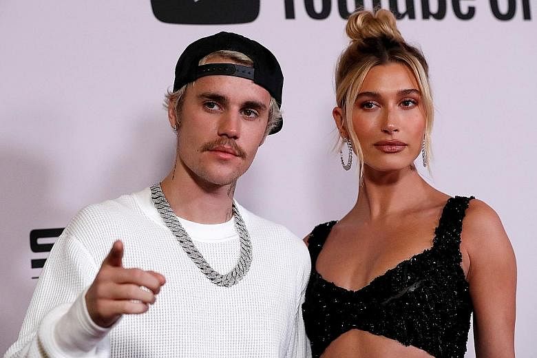 Singer Justin Bieber and his wife, model Hailey Baldwin.