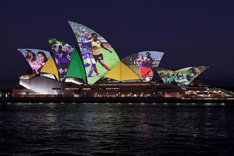 The Sydney Opera House illuminated on Thursday in support of Australia and New Zealand's joint bid to host the Fifa Women's World Cup. Both countries' federations say the 2023 tournament will develop women's football further in Asia and Oceania. The 