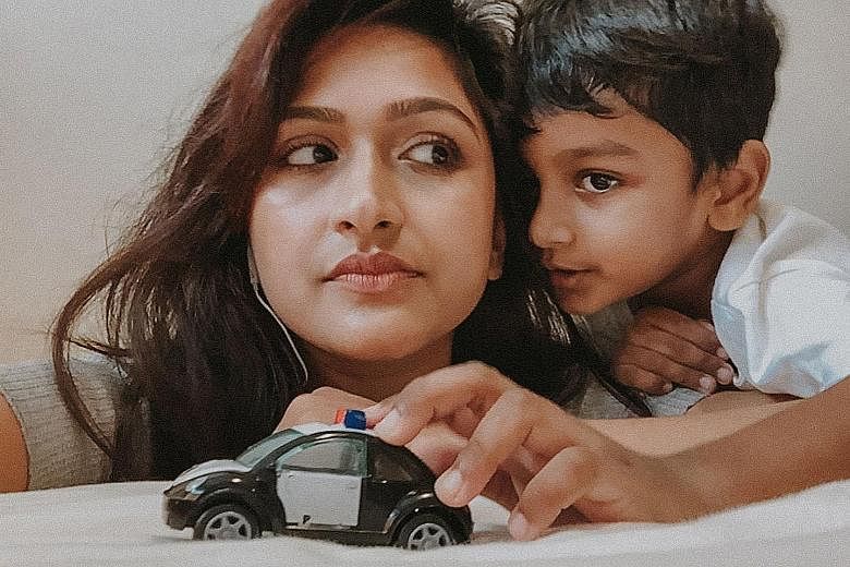 Event planner Aakarshana Saravanan (above, with one of Her sons), wrote a letter addressed to the coronavirus as part of Memory project Dear Covid-19.