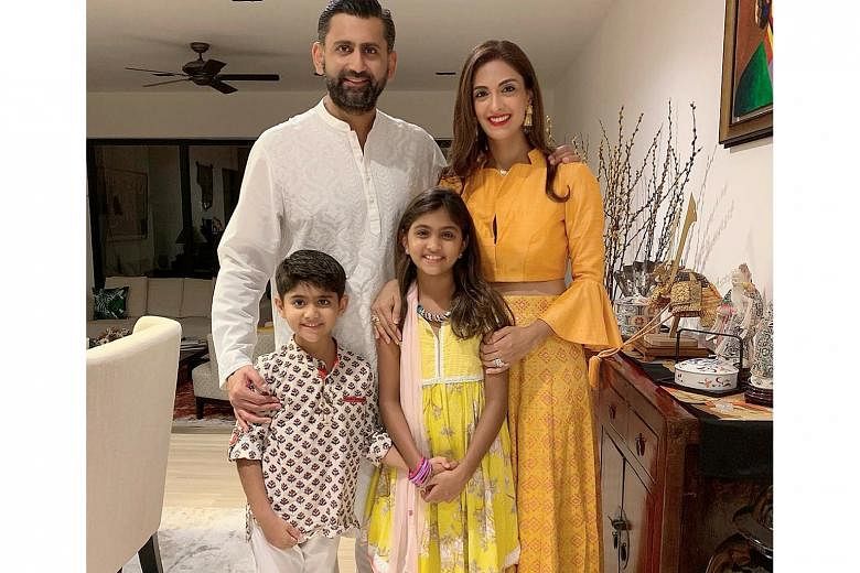 Life coach Shireena Shroff Manchharam (with her husband and kids) overcame her fear of doing Instagram live sessions and webinars. 