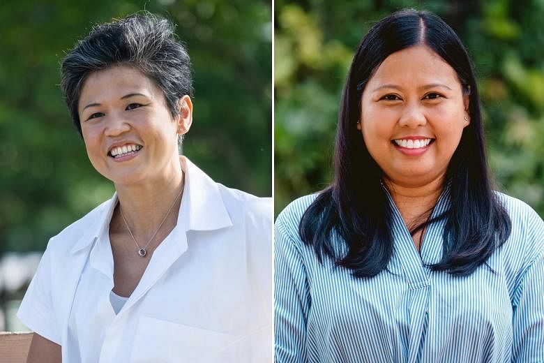 Ms Poh Li San (left) and Ms Mariam Jaafar will run as part of the PAP's team in Sembawang GRC, led by Education Minister Ong Ye Kung.
