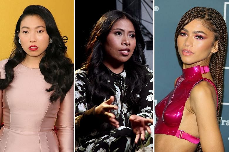 The Academy of Motion Picture Arts and Sciences has invited actresses such as (from far left) Awkwafina, Yalitza Aparicio and Zendaya to join the Oscar voting panel.