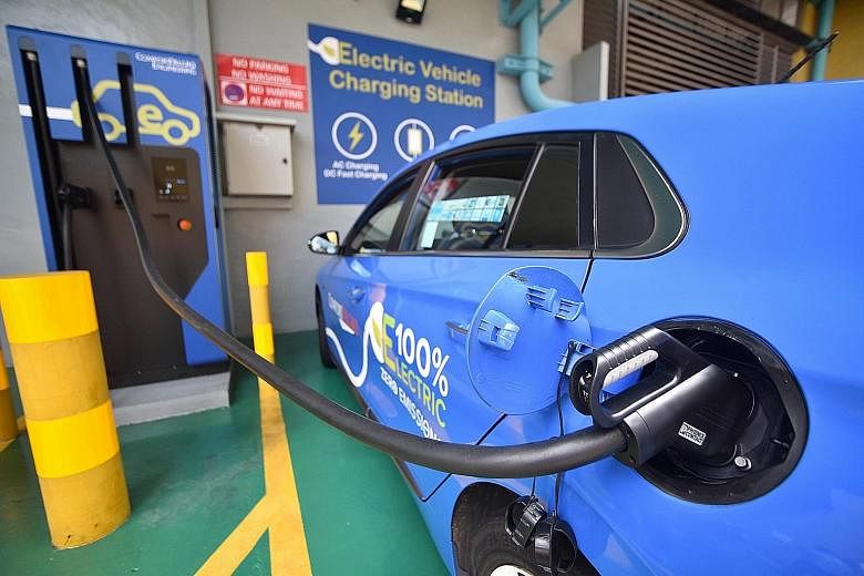 Fastest EV charger at ComfortDelGro Loyang premises.