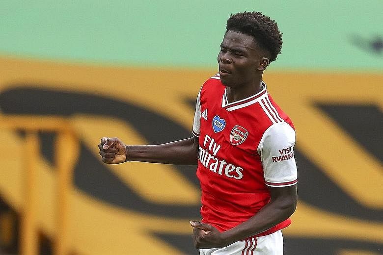 Nigeria-born Bukayo Saka, 18, became the second-youngest Arsenal player to score in the English Premier League with the opening goal against Wolves on Saturday.