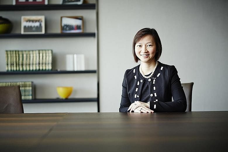 Ms Tan Shu Lin, chief executive of the manager of OUE Commercial Real Estate Investment Trust, which owns seven properties across the commercial and hospitality segments in Singapore and Shanghai, comprising about 2.2 million sq ft of prime office and ret