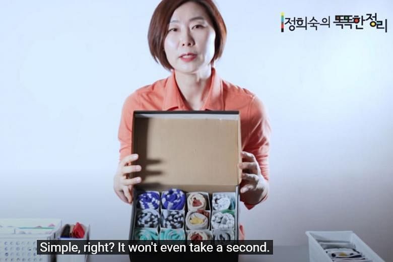Ms Jung Hee-sook is the author of two books and owner of a YouTube channel that helps people to master the art of "smart tidying".