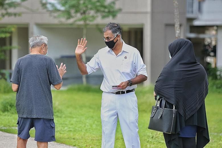 Mr Murali Pillai, incumbent PAP MP for Bukit Batok, on a walkabout last week. Providing a report card of his time as MP since winning a 2016 by-election in the SMC, he said he and his team have introduced a number of successful programmes for residen