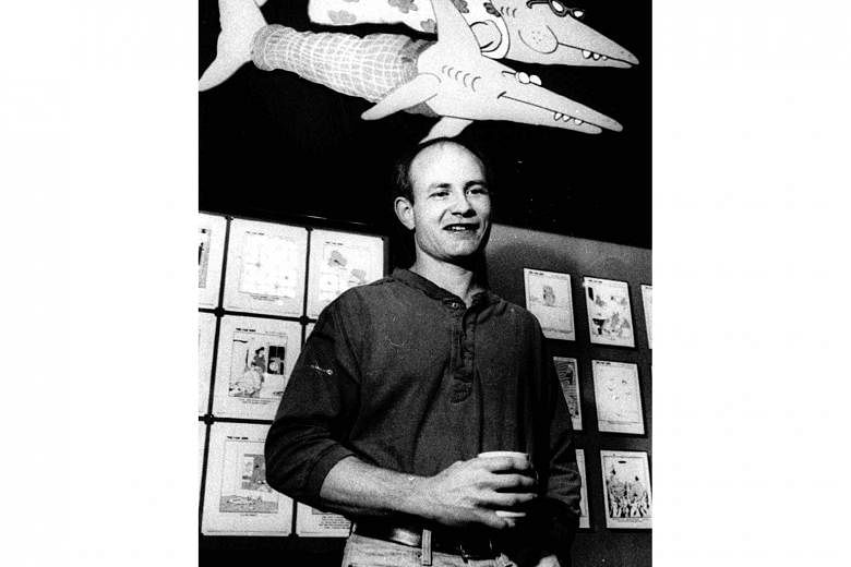 Cartoonist Gary Larson in 1987 with his drawings. When he came back out of retirement, fans were ecstatic. 