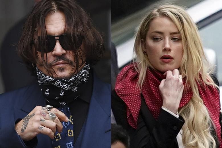 Hollywood star Johnny Depp (left) wrote on a wall with blood from his severed fingertip during a violent confrontation with his ex-wife Amber Heard (right).