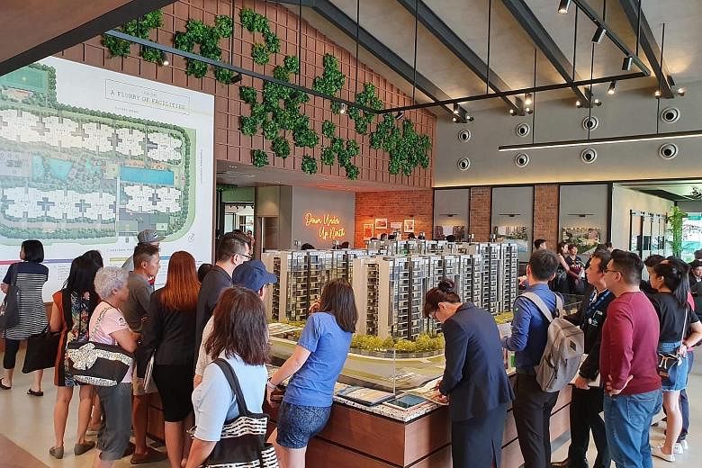 People visiting the Parc Canberra executive condominium sales gallery. Close to one million homes here are now funded fully or partially with Central Provident Fund money. In good times, it may be fine to use retirement funds to pay home loans, the w