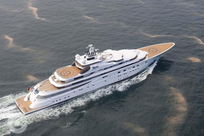 The Topaz, renamed The A+, has been identified by several publications as being owned by Sheikh Mansour bin Zayed Al Nayan, Deputy Prime Minister of the United Arab Emirates. PHOTO: LURSSEN