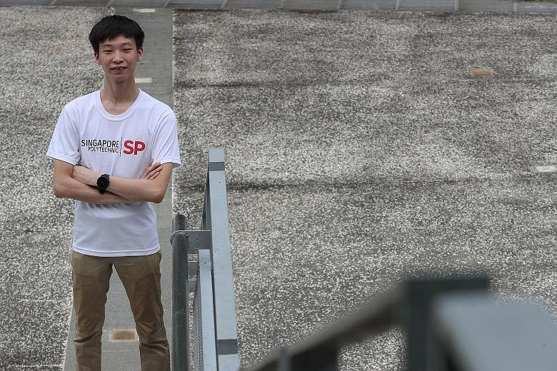 Singapore Polytechnic (SP) student Lee Rui Xuan, 22, scored a grade point average of 3.88 in his first year, and received an SP Engineering Scholarship, which is awarded to those in the top 5 per cent of their cohort. He plans to use the scholarship 