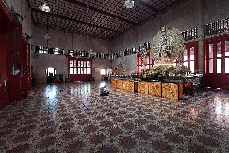 At Kong Meng San Phor Kark See Monastery, Singapore’s largest Buddhist temple, worshippers have to book slots via an online system before visiting. 