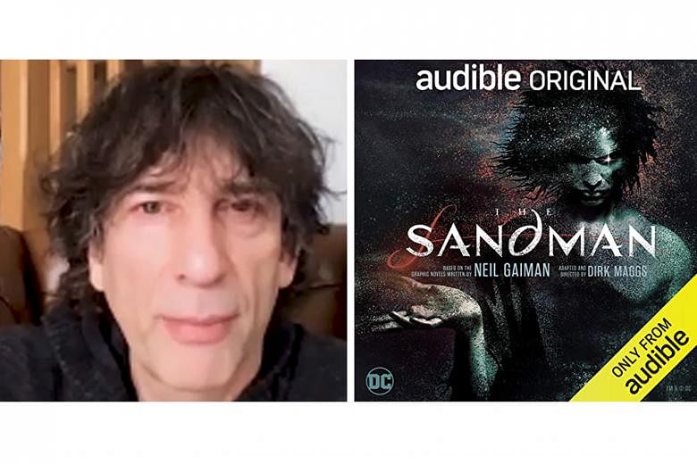Neil Gaiman's (left) The Sandman features the voices of actors James McAvoy and Michael Sheen.