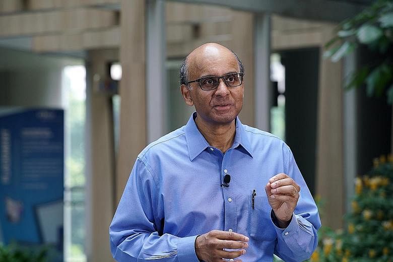 Senior Minister Tharman Shanmugaratnam (above) warned of the debilitating effects of unemployment, adding that the economy will collectively lose skills if large numbers of people are unemployed for long.