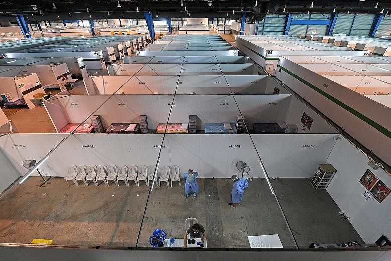 With the help of the Singapore Armed Forces and Ministry of Defence-related organisations, 11,000 beds, including those at the temporary facility at Changi Exhibition Centre, were built for Covid-19 patients.