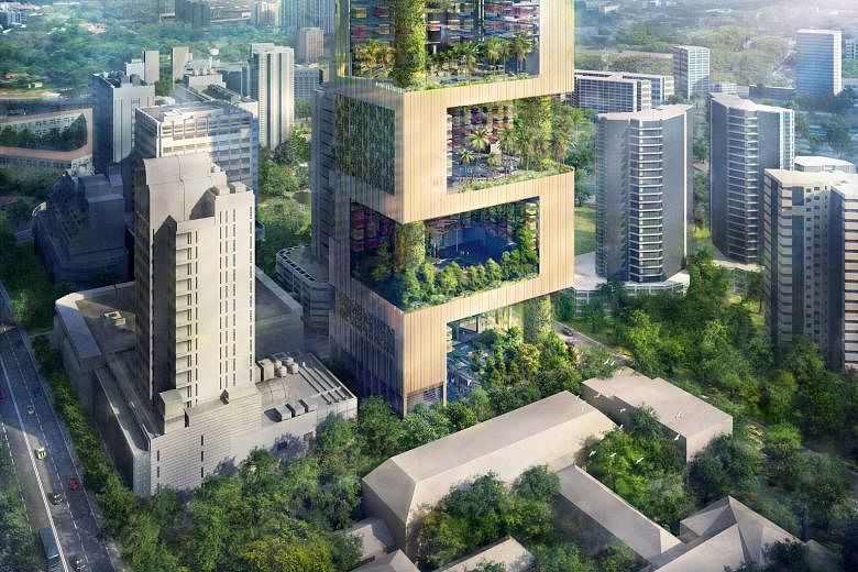 Pan Pacific Orchard was closed for redevelopment in 2018 and is targeted to reopen next year. The hotel will set a new benchmark for green hospitality, with self-sustaining sky terraces using rainwater harvesting systems and solar cells. PHOTO: UOL G