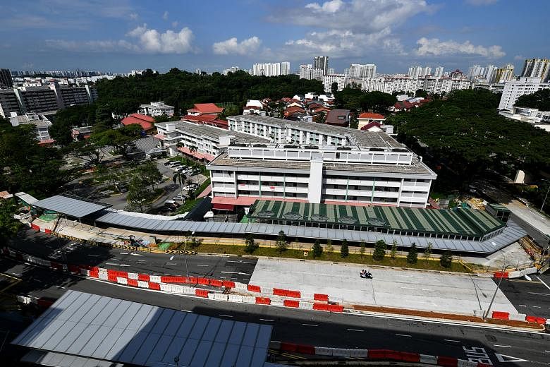 The worksite for Mayflower station, which is part of Stage 2 of the Thomson-East Coast MRT Line, in Ang Mo Kio Avenue 4 last month. The Land Transport Authority says it is still assessing the impact of the coronavirus pandemic on the timeline of the 