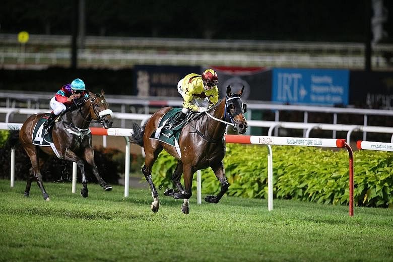 Hong Kong raider Southern Legend winning his second straight Kranji Mile last year. The then-invitation race was worth $1.5 million.