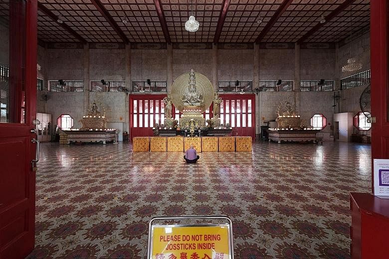 Kong Meng San Phor Kark See Monastery is one of 12 religious sites that will be allowed to hold services for up to 100 congregants. The authorities say there will also be new safe distancing measures, such as the use of two separate zones of up to 50