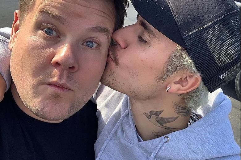 CBS' The Late Late Show host James Corden (far left), with singer Justin Bieber, has a huge, devoted audience and global appeal, says an industry insider.