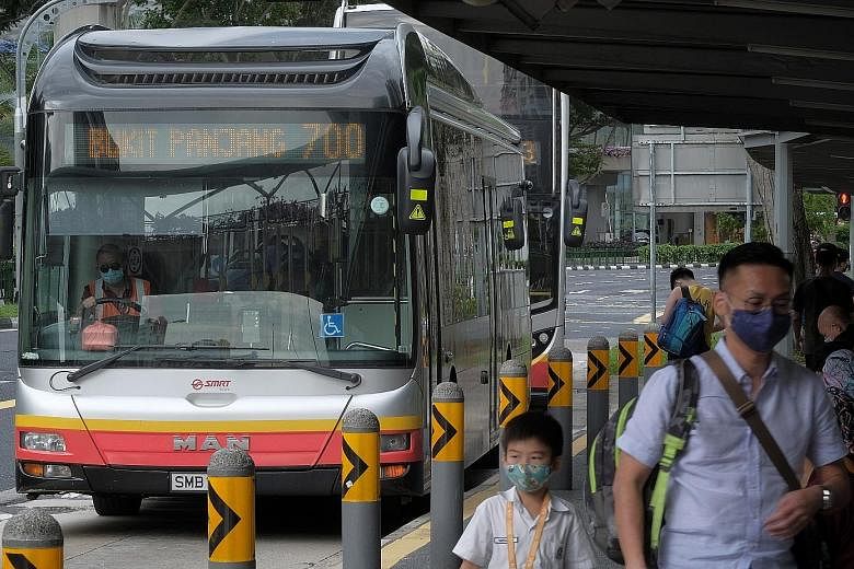 Planned changes to key bus services in Bukit Panjang announced this week have caused concern among residents, and petitions aiming to put a stop to them garnered over 1,000 names within the first 24 hours. ST PHOTO: GAVIN FOO