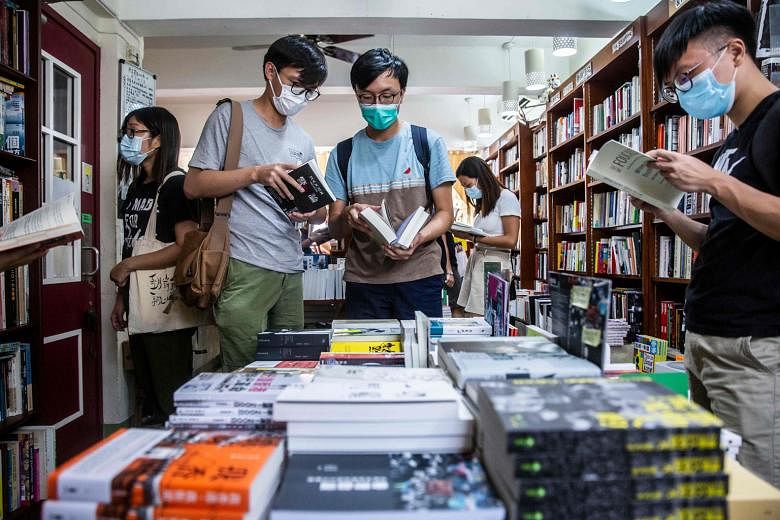 Customers browsing in a bookstore in Hong Kong last month. The city has long been a refuge for intellectuals, but that status is at risk of crumbling as Beijing's security legislation sends fresh jitters through a publishing industry already wary of 
