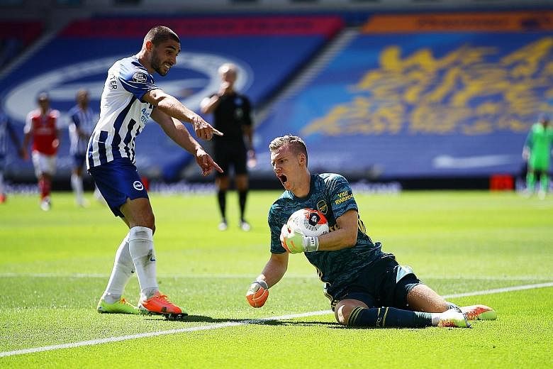 Brighton forward Neal Maupay was involved in a clash with Bernd Leno in June that left the Arsenal goalkeeper with a knee injury. Maupay apologised for the incident but also said Arsenal players "need to learn humility".