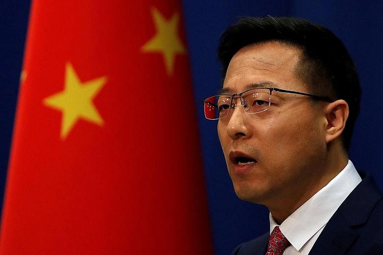 Chinese Foreign Ministry spokesman Zhao Lijian also said yesterday that China's drills in the South China Sea were not targeted at any country and were unrelated to the territorial disputes in those waters.