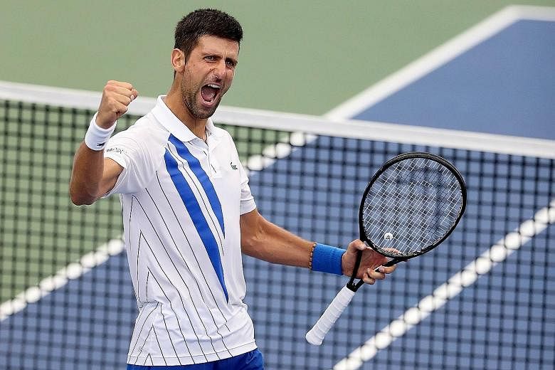 Novak Djokovic improved to 23-0 this year on Saturday by defeating Canada's Milos Raonic 1-6, 6-3, 6-4 in the ATP Western & Southern final. The Serb is on his second-best start to a season after going 41-0 in 2011. PHOTO: AGENCE FRANCE-PRESSE