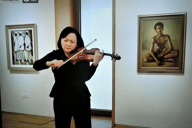 Lynnette Seah in a violin recital as part of the National Gallery Singapore's Art + Live concert series that was held on Facebook Live.