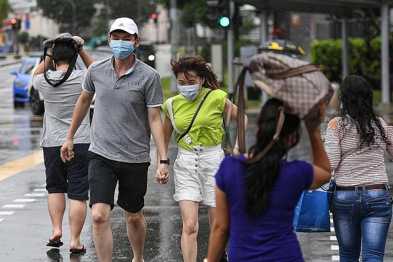 The Meteorological Service Singapore said the daily maximum temperature over the first half of this month is forecast to be between 32 deg C and 33 deg C, rising to around 34 deg C on a few days, despite showers on most days. Warm and humid nights ar