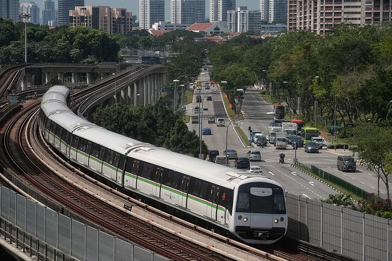 A train on the North-South Line. The LTA attributed rail operators' poor financials to recent efforts to improve rail reliability that have increased their costs. The MRT network currently has one delay for every 1.6 million train-km clocked, compare