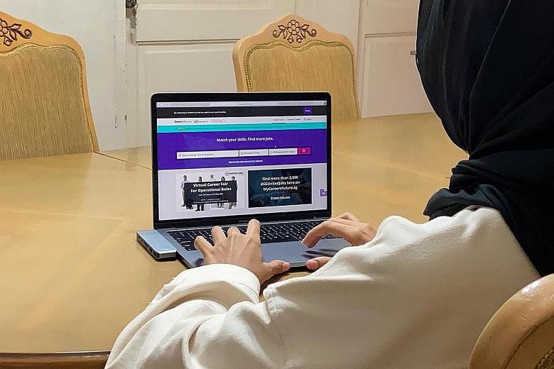 Many positions posted on the national jobs portal are in the technology and financial sectors, where some firms are still expanding their operations despite the pandemic-induced downturn. ST PHOTO: NORHAIZA HASHIM