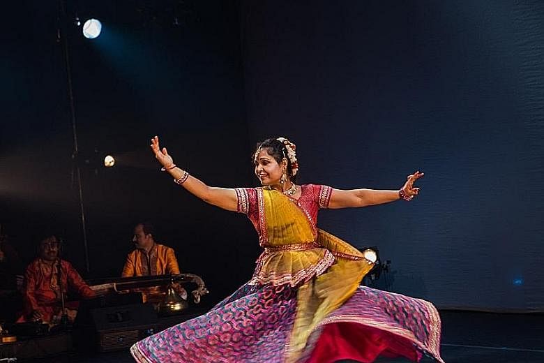 Dancers from Sigma Contemporary Dance performing in Insatiable, staged in 2017. Dancers from Era Dance Theatre performing at Muara Festival 2016. Resident Kathak artiste Pallavi Sharma performing at Bhaskar's Arts Academy's show Na Mah (2016). Singap