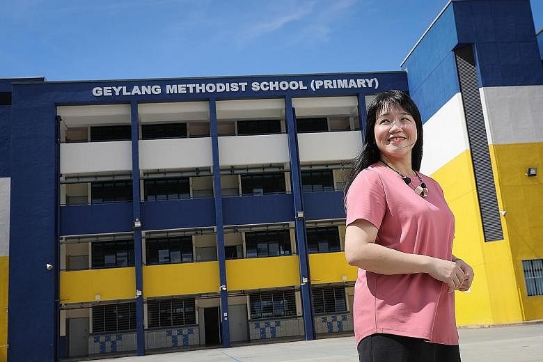 Miss Tan Li Ling from Geylang Methodist School (Primary) helped a pupil who had anger management issues by encouraging other pupils to make friends and play with him during recess. Yesterday, the 47-year-old was one of three recipients of the Nationa