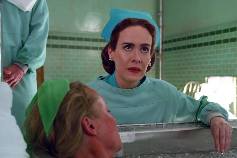 Sarah Paulson as Ratched's title character, a nurse working at a psychiatric hospital that has begun troubling experiments on the human mind.