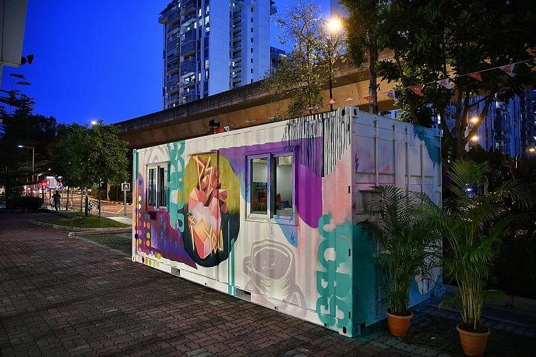 Launched yesterday, the Job Container outside Punggol 21 Community Club will be open on weekdays, and brings together the services of Workforce Singapore's SGUnited Jobs and Skills Centre, and Project Success, Singapore's first community-led job plac