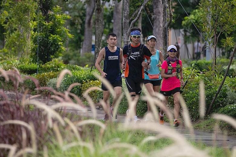 A group of local runners are aiming to raise $5,000 by covering 3,000km over 21 days for this year's Alzheimer's Disease Association's Walk2Remember. They ran 16km yesterday from ADA's New Horizon Centre in Tampines to its branch in Toa Payoh. Held o