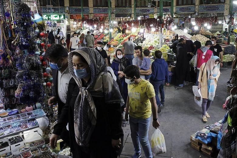 A bazaar in the Iranian capital Teheran this month. There are doubts over whether the United States' reimposition of the original United Nations sanctions will bring much, if any, additional economic pain to the Iranians, since the Trump administrati
