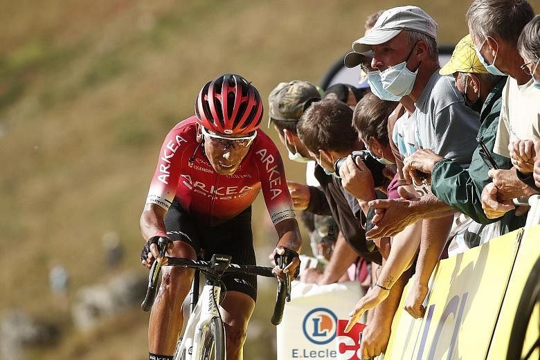 Arkea-Samsic lead rider Nairo Quintana during Stage 13 of the Tour de France on Sept 11. The team are under probe by French authorities. PHOTO: REUTERS