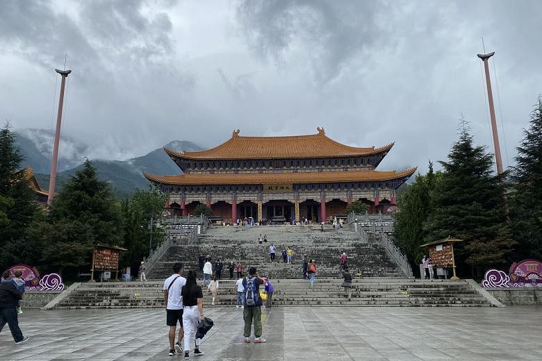 Tourist attractions like China's Chongsheng Temple (above) in Yunnan have a cap on visitor numbers. But holiday habits have also been changed by Covid-19: Travellers prefer to travel in smaller groups, for example. ST PHOTO: ELIZABETH LAW