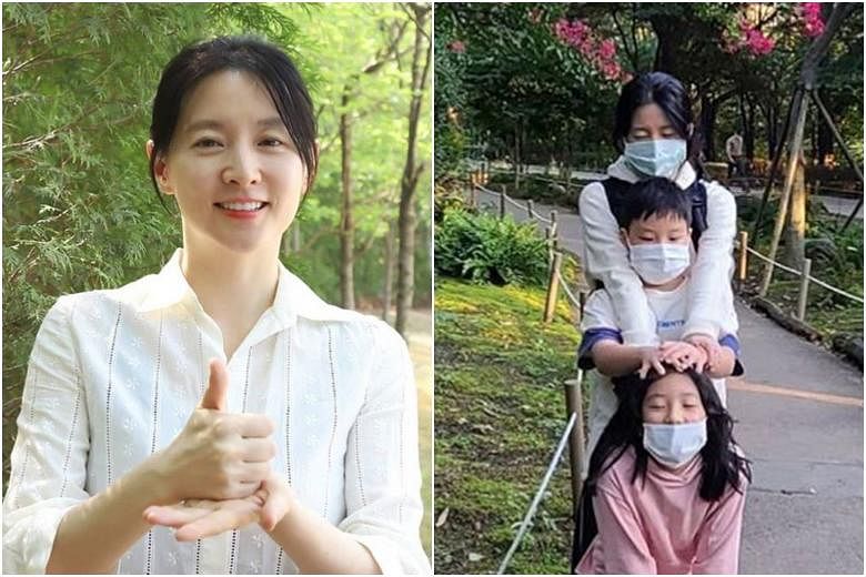 Jewel In The Palace actress Lee Young-ae enjoys a day out with her twins |  The Straits Times