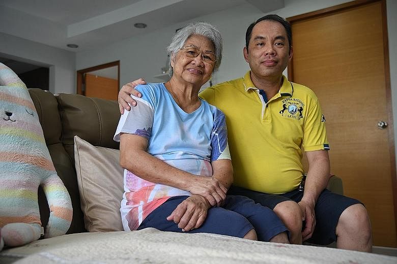 Madam Ng Chong Poy, 74, has mild dementia, and was initially moody about her diagnosis. But her eldest son and caregiver, Mr Raymond Shong, 51, says that the Post Diagnostic Support programme their family was referred to has helped improve his mother